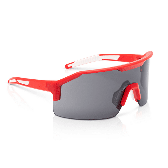 Jackson Safety Safety Glasses - MAXVIEW  Series - Smoke Lens - Red Frame - STA-CLEAR Anti-Fog