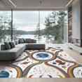 thumbnail image 2 of ODIKA 8'x10' Ultra-Soft Area Rug, Motifs Educational Border Cartoon Constellation Rocket Plane Galaxy Playful None Washable, Bare feet friendly, Silk-Touch for Bedroom, Under Sectional, 2 of 7