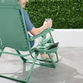 thumbnail image 5 of PINDEE Adjustable Zero Gravity Chair, Monochromatic Color Folding Patio Recliner w/Side Tray, Headrest The appearance is exquisite, fashionable, and high-end.- Seafoam, 5 of 7