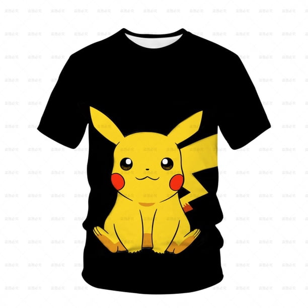 Ropa para niños, camiseta de Pikachu para niños, ropa de manga corta, camisetas deportivas de dibujos animados, disfraz, camisetas para bebés, sudaderas XL heqiyong CONDUJO
