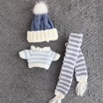 thumbnail image 6 of Vaveren Doll Sweater Clothes Set,Doll Outifits Scarf Costumes Hat,Alive Clothing,Doll Clothes,Cute Doll Clothes Suit for Pendant Doll blue striped set, 6 of 8