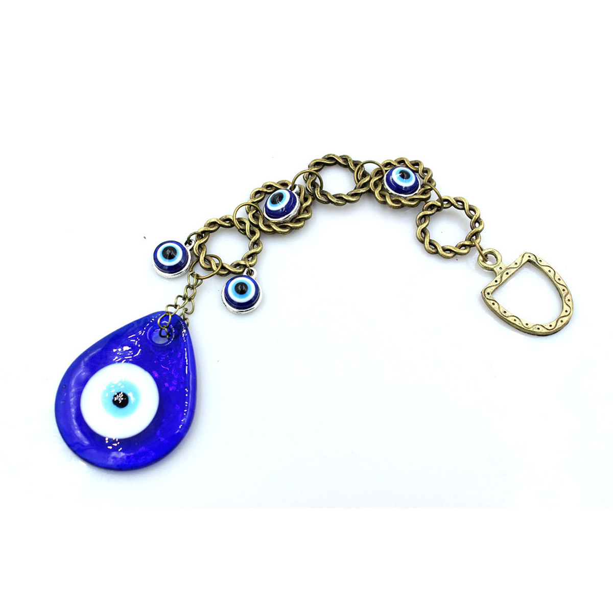 Occhio Turco Turkish Glass Amulet Classic Blue Evil Eye Blessing Charm Wall Hanging Home Pendant Ornaments | IT Occhio Di Nazar