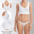 thumbnail image 6 of Farmacell Women's Push-up Bra Top Band with Wide Straps and Breast Support Effect, Made in Italy, White, 2XL, Cod. 618, 6 of 11
