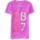 thumbnail image 1 of Aeropostale - Camiseta gráfica para mujer Aero 87 con diamantes de imitación, morado, mediano Aeropostale Camiseta gráfica, 1 of 1