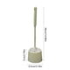 thumbnail image 3 of Juego de cepillo y limpiador para inodoro compacto con mango ergonómico, diseño moderno, base de drenaje hueca y cabezal de cepillo suave para la limpieza del baño, gris/rosa/verde., 3 of 6