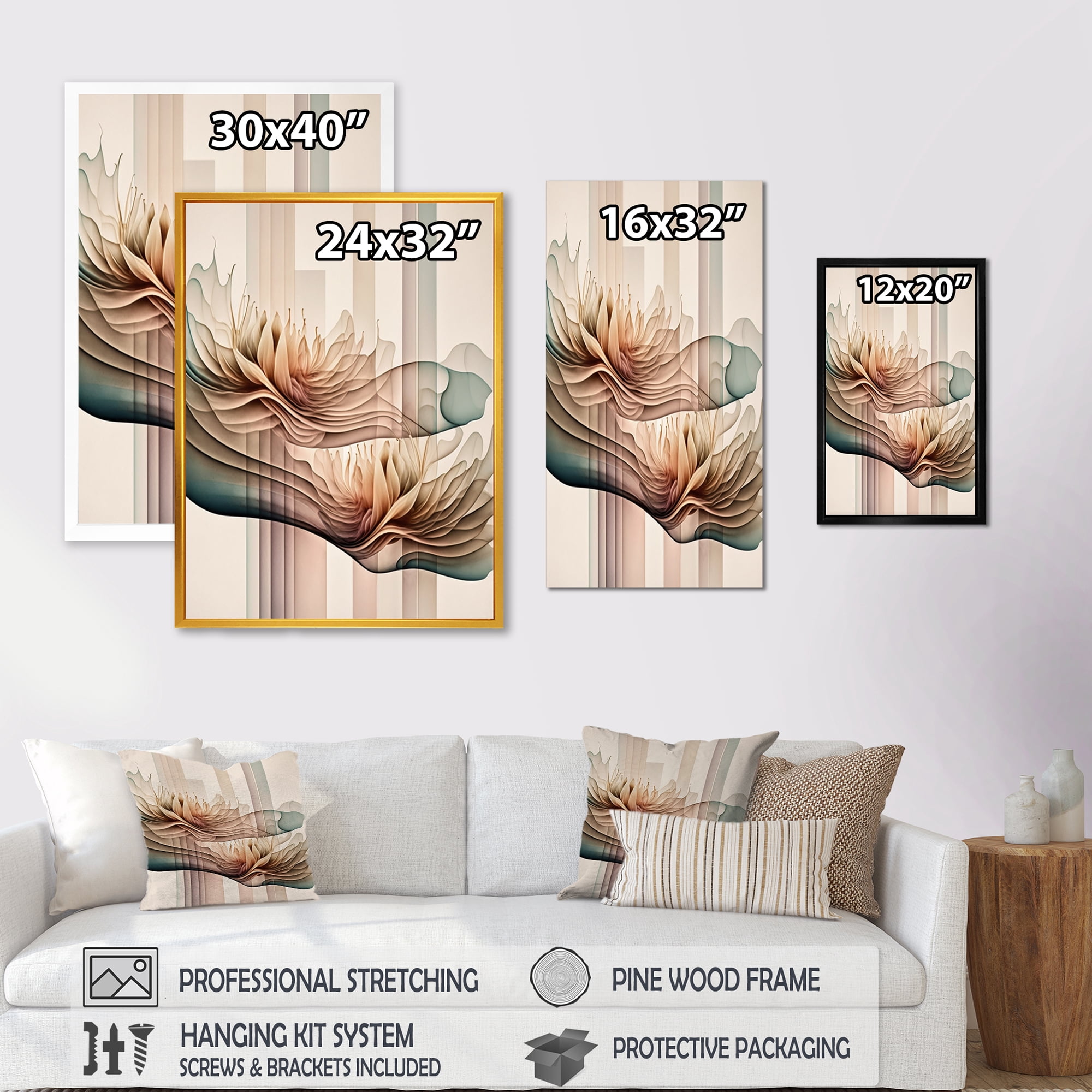 Designart Hyperrealistic Dahlia Flowers V Canvas Wall Art