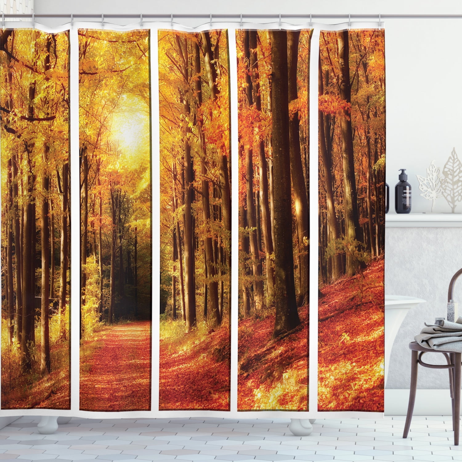 Colorful Smoke Dynamic Flow Swirls Contemporary Decor Art Shower Curtain Set 