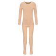 thumbnail image 3 of Raenseen Kids Girls Thermal Underwear Base Layer Warm Tops Long Sleeve Fleece-Lined Undershirts and A Nude M, 3 of 9