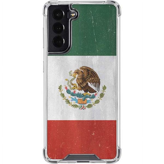 Skinit Countries of the World Mexico Flag Distressed Galaxy S22 Clear Case