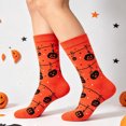 thumbnail image 2 of Unisex Festive Crew Socks Graphic Relaxed Stretch Fit Sock Fun Holiday Fall Crew Socks, 2 of 6