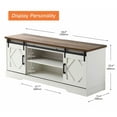 thumbnail image 4 of WAMPAT Farmhouse Sliding Barn Door TV Stand for 65" Flat Screen，59 Inch, 4 of 6
