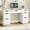 White, variant on DreamCurship 54" Executive Desk with Storage, Computer Desk with 7 drawers, Wood Home Office Desk with File Drawers, White