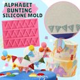 thumbnail image 3 of CRCMURE Cake Mould Letter Triangular Silicone Alphabet DIY Cake Bunting Fondant Cake Mould, 3 of 9