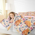 thumbnail image 4 of Castle Fairy Cartoon Capybara 3 Pieces Queen Comforter Set for Preppy Child Teens,Chic Flowers Ultra Soft Bedding Sets,Spring Garden Bedding Comforter Set Breathable,Microfiber Bedroom Decor, 4 of 8