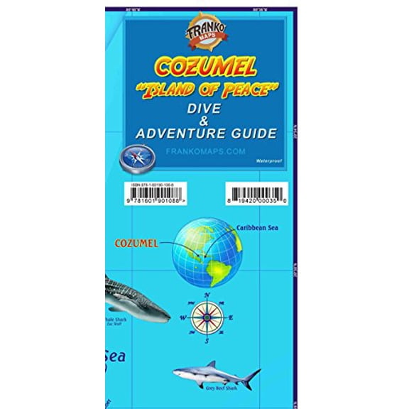 Cozumel Dive & Adventure Guide Franko Maps Waterproof Map