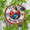thumbnail image 3 of HELLOYOUNG Texaco Vintage Motor Oil Pin-Up Metal Sign – Retro Round Aluminum Wall Art, Perfect for Bars & Cafés, 3 of 6