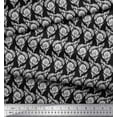 thumbnail image 3 of Soimoi Modal Satin Tissu Feuilles & Floral Bloc Tissu Imprimé 1 Yard 42 Inch Wide, 3 of 3