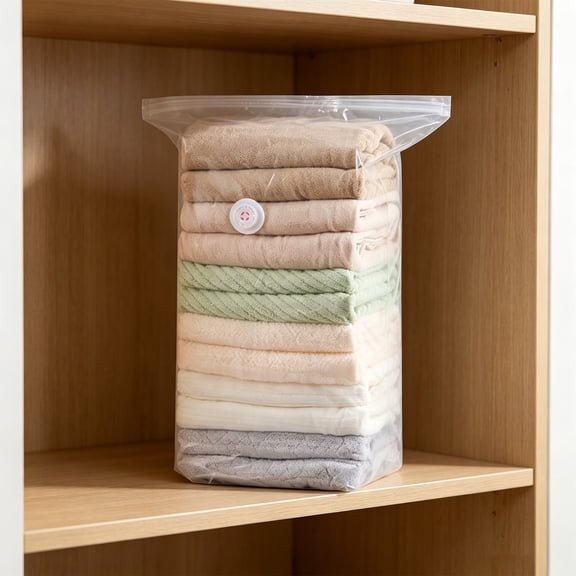 Japceit No Need Pump Vacuum Bags,Clothes Quilt Storage Bags,Compression Packing Space Saver Seal Bag,For Home