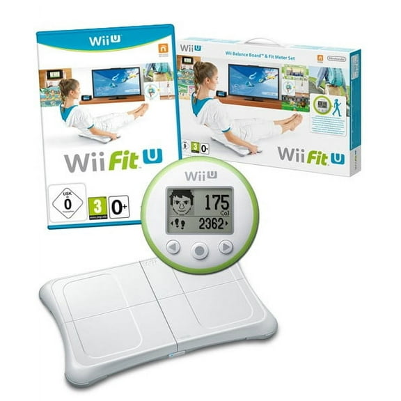 wii fit u bundle with balance board, game and meter