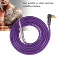 thumbnail image 1 of Cable de silicona para tatuaje suave, Línea de enganche de silicona flexible Cable de tatuaje con clip de núcleo para la interfaz RCA Kit de conversión de poder de la máquina de tatuaje (morado) Ni?o Higoodz Belleza saludable, 1 of 7