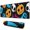 Halloween Colorful Spooky, variant on Long Mouse Pads for Desk,Halloween Colorful Spooky Elements Desk Mats on Top Of Desks, Desk Mouse Pad Extra Large with 3mm Non-Slip Base and Stitched Edge for Gaming,Office,Work,Home 31.5"x11.8"