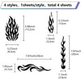 thumbnail image 2 of 4 Styles 4Pcs Flame Reflective Car Sticker Black Fire Racing Sports Stripe Car Bumper Decals Waterproof PET Automotive Exterior Decor Stickers for SUV Truck Motorcycle Doors Walls Laptop for making, 2 of 9