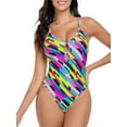 thumbnail image 5 of RELLECIGA&nbsp;Women's V Neck Cutout One Piece Swimsuits, 5 of 9