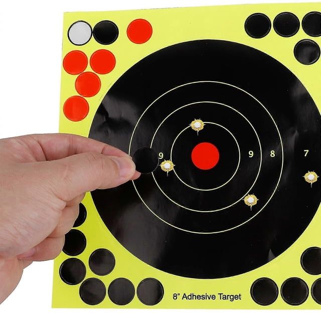 20pcs Target Stickers for Gun/Rifle/Pistol Binders - 20cm Diameter Adhesive Reactivity Shoot Target Aim Hunting Training Sticker