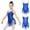 Royal Blue, variant on Kids Girls Shiny Sequin Latin Jazz Ballet Dance Dress with Tassel Hem Ballroom Party Costume 6-14 Red 14