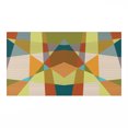 thumbnail image 1 of Retro Rug Geometric, 1960s, 1970s Colorful 63x35" Rug Floor Mat, 1 of 4