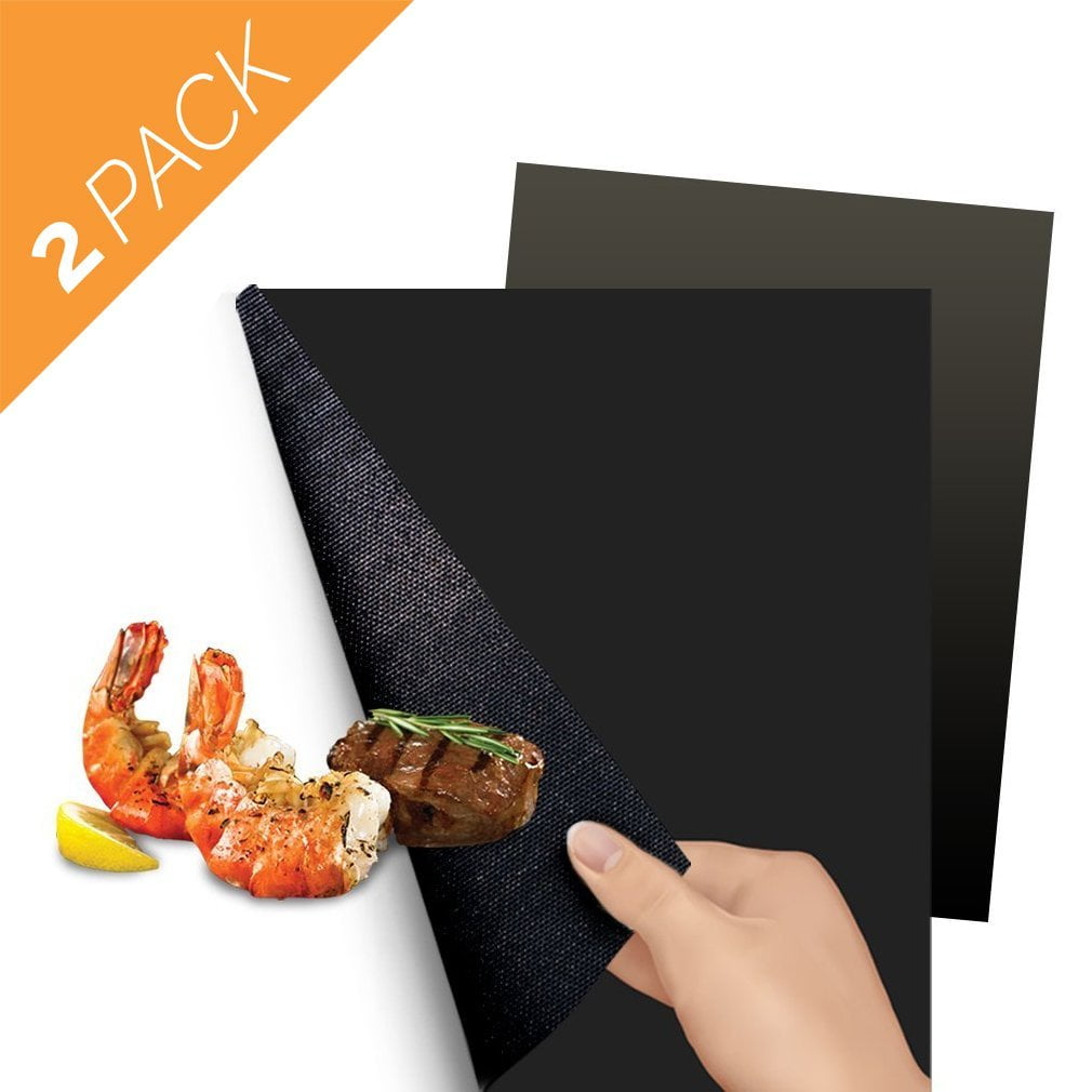 Grill Mat Reusable Set of 5 Heavy Duty BBQ Grill Mats Non Stick Work on Gas Charcoal Electric 15.75 x 13 Inches BBQ Grill & Baking Mats Easy to Clean Barbecue Grilling Accessories 