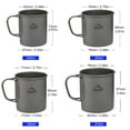 thumbnail image 3 of Camping Mug Titanium Cup Tourist Tableware Picnic Utensils Outdoor Kitchen Equipment Travel Cooking set Cookware Hiking Titanium Cup 250ML, 3 of 6