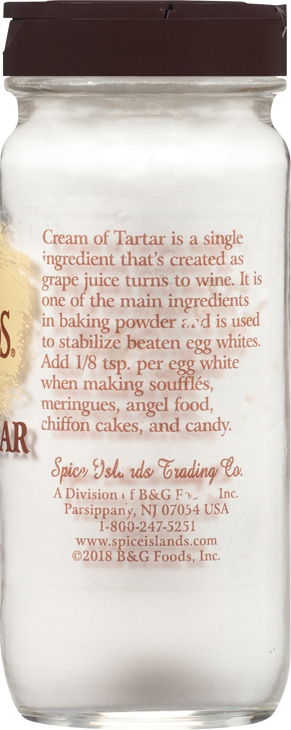 Spice Islands Cream of Tartar, Kosher, 3 oz