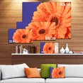 thumbnail image 3 of Orange Daisy On Purple Background - Floral Canvas Art Print, 3 of 4
