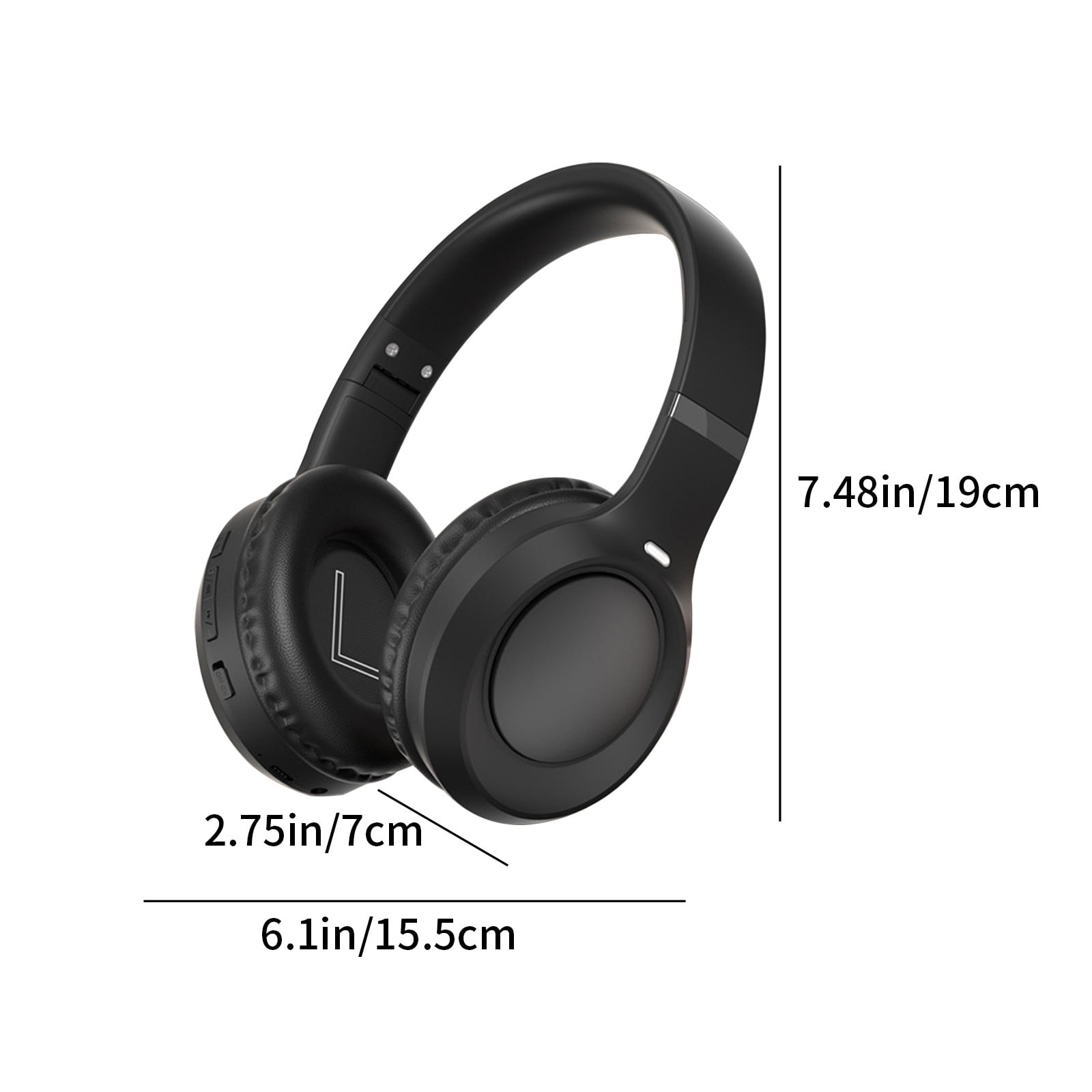 Wireless Headphones Bluetooth On-Ear Headset with Microphone,Black