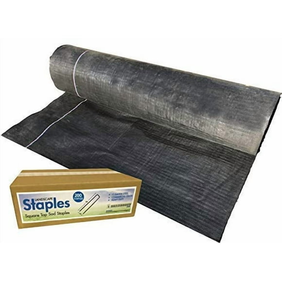 Sandbaggy Landscape Fabric Kit - Includes 3 ft by 300 ft Fabric + 200 Landscape Staples - Trusted by Farmers Across The US