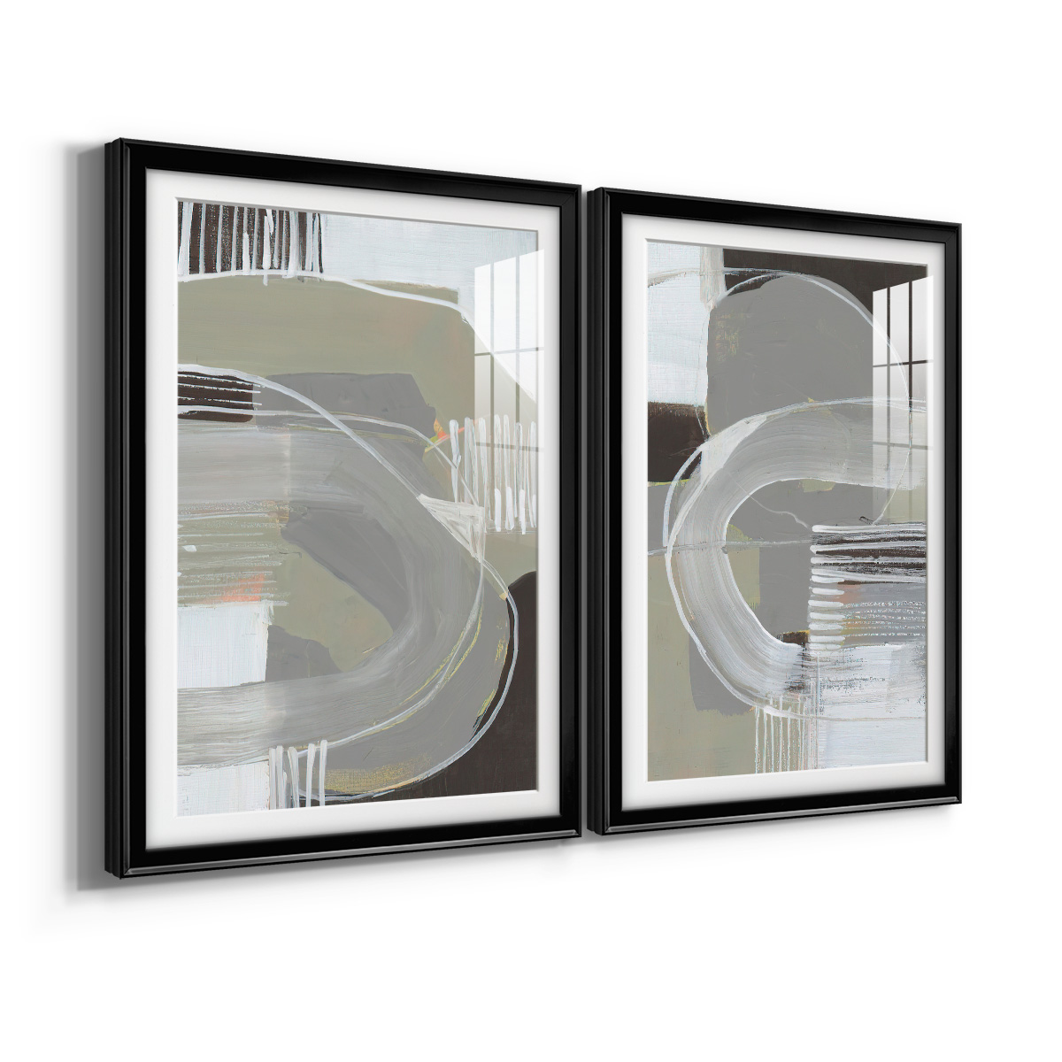 Wexford Home Arching Neutrals I Premium Framed Print, 22.5" x 30.5" - Ready to Hang, Black (Set of 2)