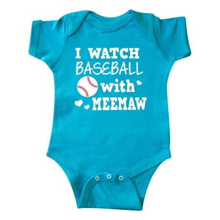 

Inktastic I Watch Baseball with My Meemaw Gift Baby Boy Bodysuit