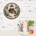 thumbnail image 4 of Kurmntregon Christmas Snowman Wall Clock Xmas Snowy Forest Winter Wooden Decorative Silent Non-Ticking Desk Clock Decorative For Living Room Home Office School Wall Decoration Round 12", 4 of 7