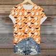 thumbnail image 6 of Hessimy Skeleton Shirt women's Halloween Skeleton Tshirt Funny Skull Graphic Tees Casual Fall Short Sleeve Tops(Gold,S), 6 of 6