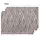 thumbnail image 1 of Tapetes rectangulares para mesa de comedor, manteles individuales de PVC, decoración de cocina y comedor, 4 Uds. (café), 1 of 8