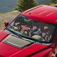 thumbnail image 5 of Xixirimido Windshield Sun Shade for Car SUV Truck Foldable Sunshade for Car Windshield Block UV Rays Keep Your Vehicle Cool Car Interior Accessories, Butterfly Mushroom Lily Starry Night, 5 of 8