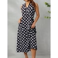 thumbnail image 5 of Coduop Women's Summer Boho Casual Sleeveless Dress Loose V-neck Long Tank Dress with Pockets, 5 of 7