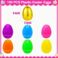 thumbnail image 2 of Huevos de Pascua de plástico ZICZLI, 100 piezas, 3 grandes con 6 huevos dorados, 2 of 8