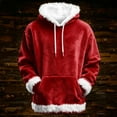 thumbnail image 2 of Chandails à Capuchon Légers Rouges pour Femmes Hommes Femmes Automne Hiver Couleur Unie Chandail Décontracté à Enfiler Tenue de Sport Chandail à Col Rond Chandail à Col Rond Hommes, 2 of 4
