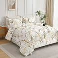 thumbnail image 6 of HGmart Golden Marble Pattern Twin 2 Pieces Duvet Cover Set Soft Breathable Washed Microfiber Duvet Cover, 6 of 6