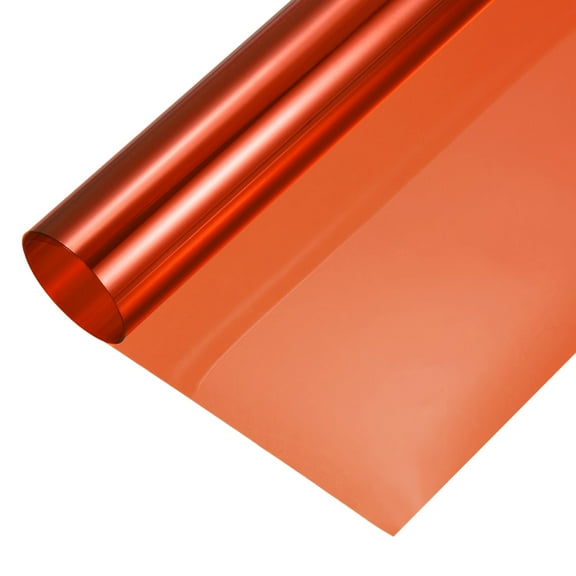 Uxcell Iridescent Window Film,24" x 39" Holographic Fabric Dichroic Film Roll,Orange