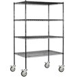 thumbnail image 2 of 48" Wide Mobile Wire Shelving - 80 Inches High - 24 Inches Deep - Black, 2 of 3