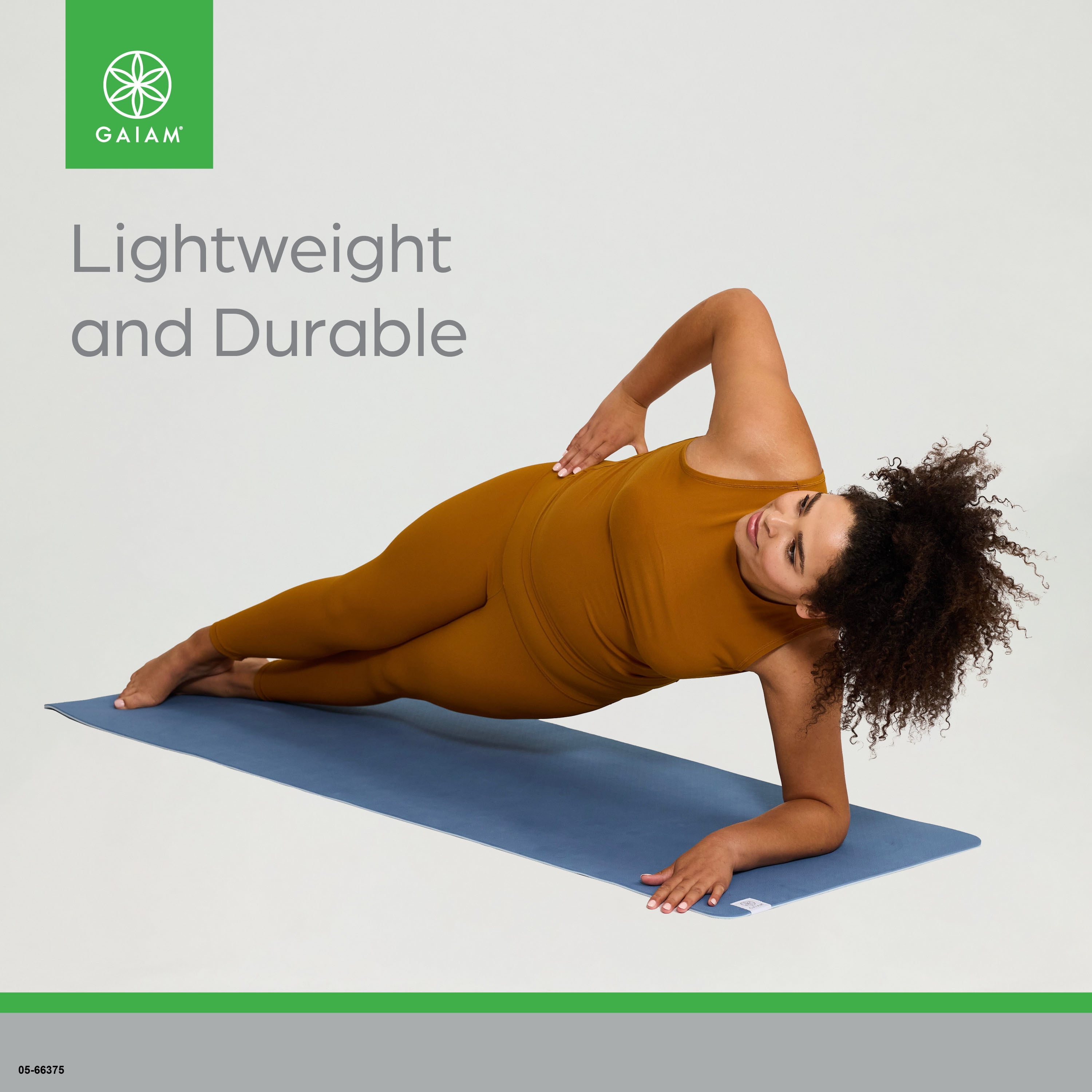 Gaiam Performance Yoga Mat, Made of Durable TPE, 23.5" x 68" x 6MM Thick, Celestial/Coronet