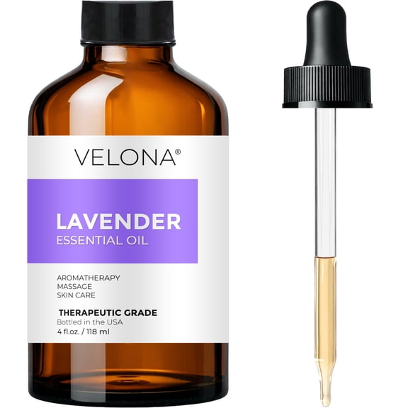 Lavender Essential Oil by Velona - 4 oz | Therapeutic Grade for Aromatherapy Diffuser